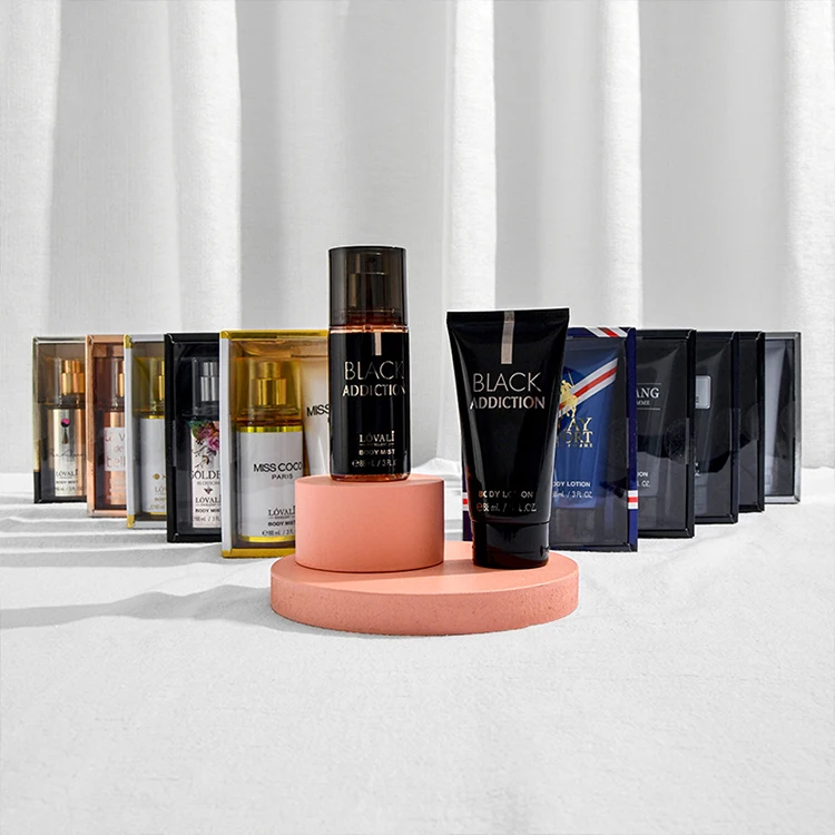 Luxury fragrance 88ML body mist spray and lotion mini size & gift sets designer cheap perfume gift sets for men