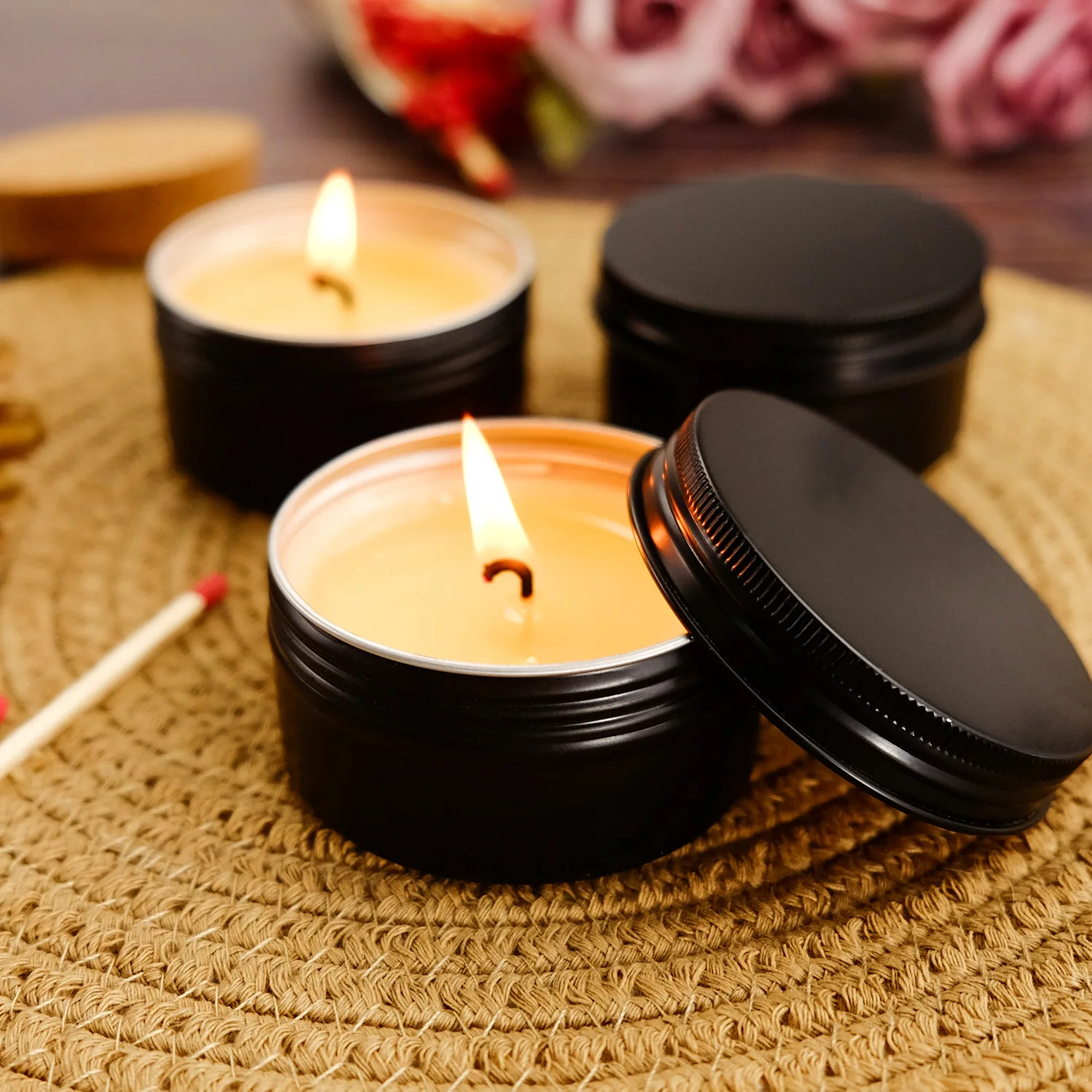 Tin Jar Candle Private Label Manufacture Soy Wax 180G Cotton Wick Tin Handmade Wholesale Tins Candle With Lid