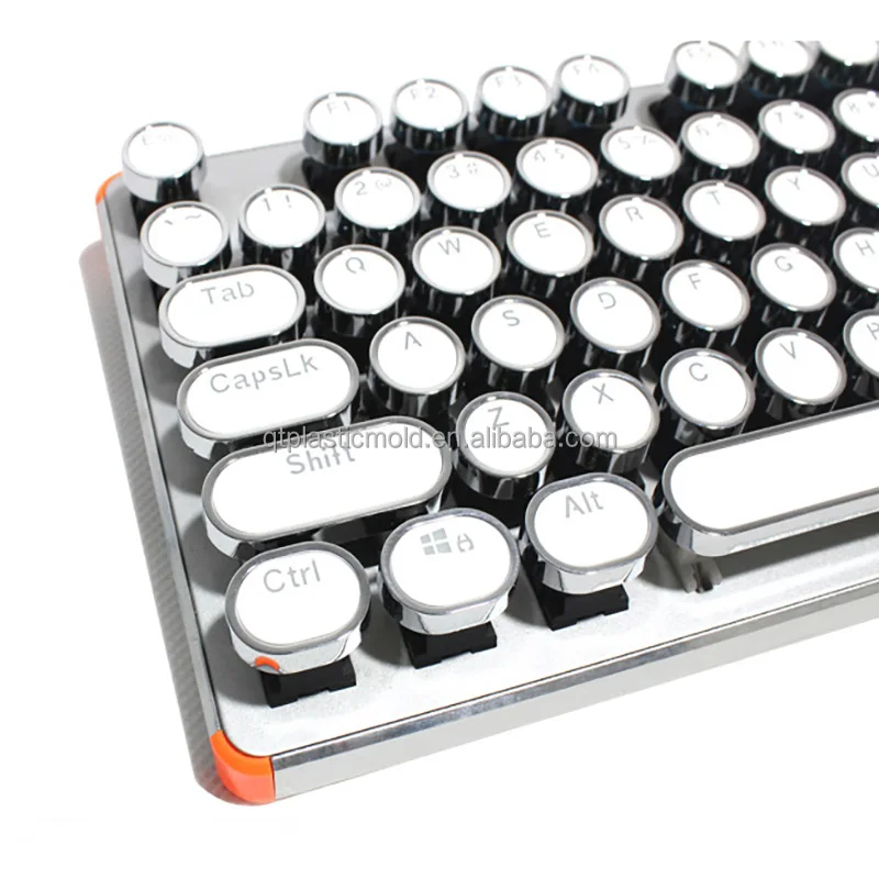 Пластиковые колпачки для ключей, трехцветные гальванизированные колпачки для ключей, колпачки для ключей в стиле ретро, стимпанк, люминесцентные колпачки для ключей из поликарбоната