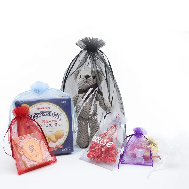 small organza gift bags custom logo wholesale