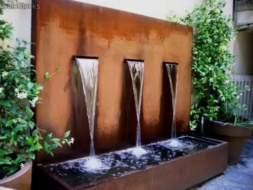 Metal garden water fountains decorative outdoor sculpture water features