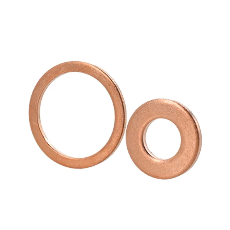OEM High Quality Custom Size 22mm Solid Copper Washer Internal Tooth Flat Washer Steel Metal Bonded DIN125/DIN127 Industrial