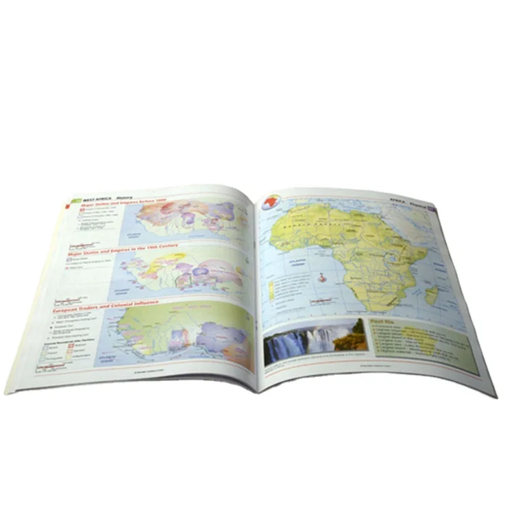 Color Traveling Guide Book with Map Printing Softcover Saddle Stitching Book