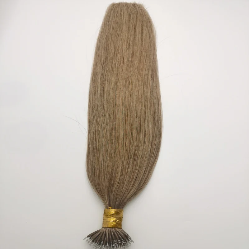 Nano Bead Water Wave Human Hair Extensions - Cuticle-Aligned Indian Raw Hair, Deep Curly Bundles, Remy European Nano Tip