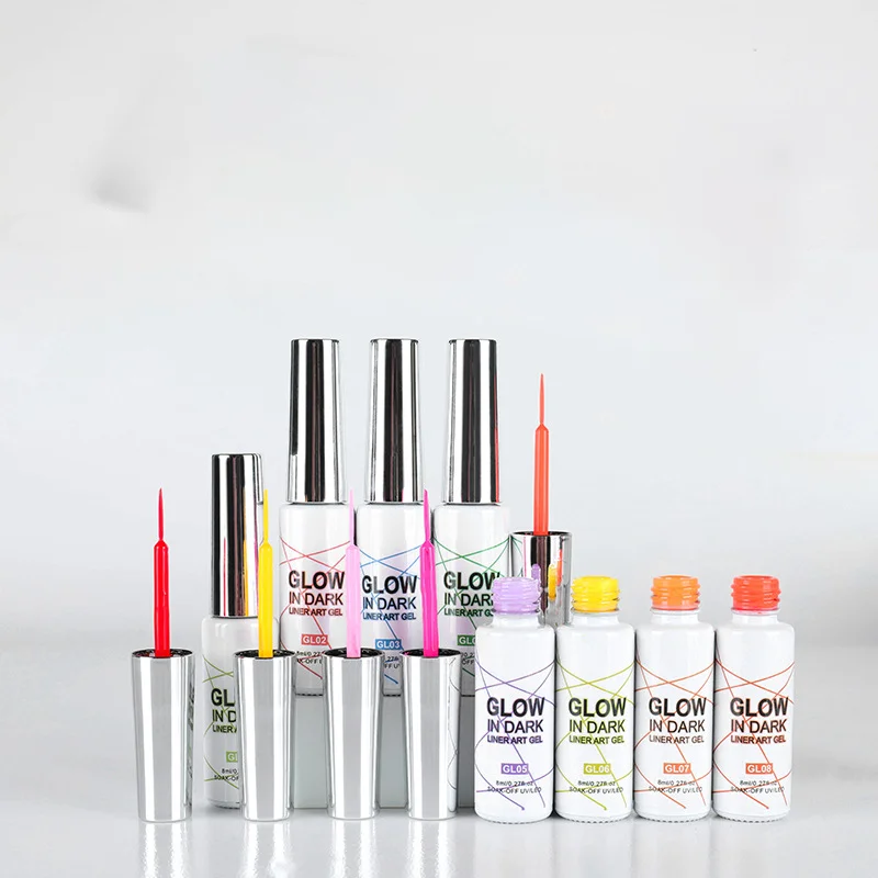 Профессиональный гель для дизайна ногтей под заказ OEM Box Style Светодиодный УФ-гель лак сделай сам светящийся в темноте Хэллоуин