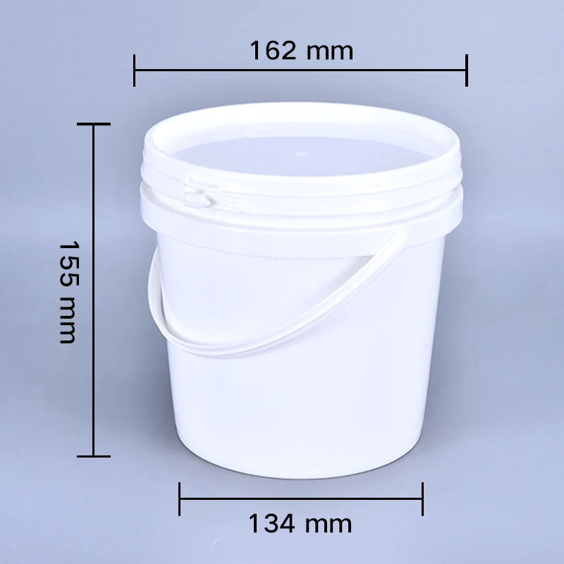 
UMETASS Wholesale Food Grade 2L Plastic Pail Round Bucket Container For Food Biscuit Popcorn Paint 
