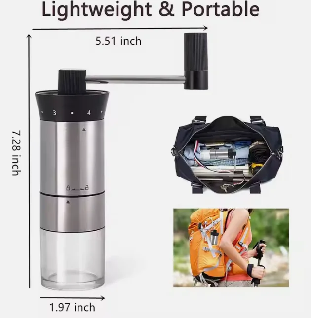 china best hand coffee grinder small portable coffee bean stainless steel  professional commercial 64mm flat burr coffee grinder