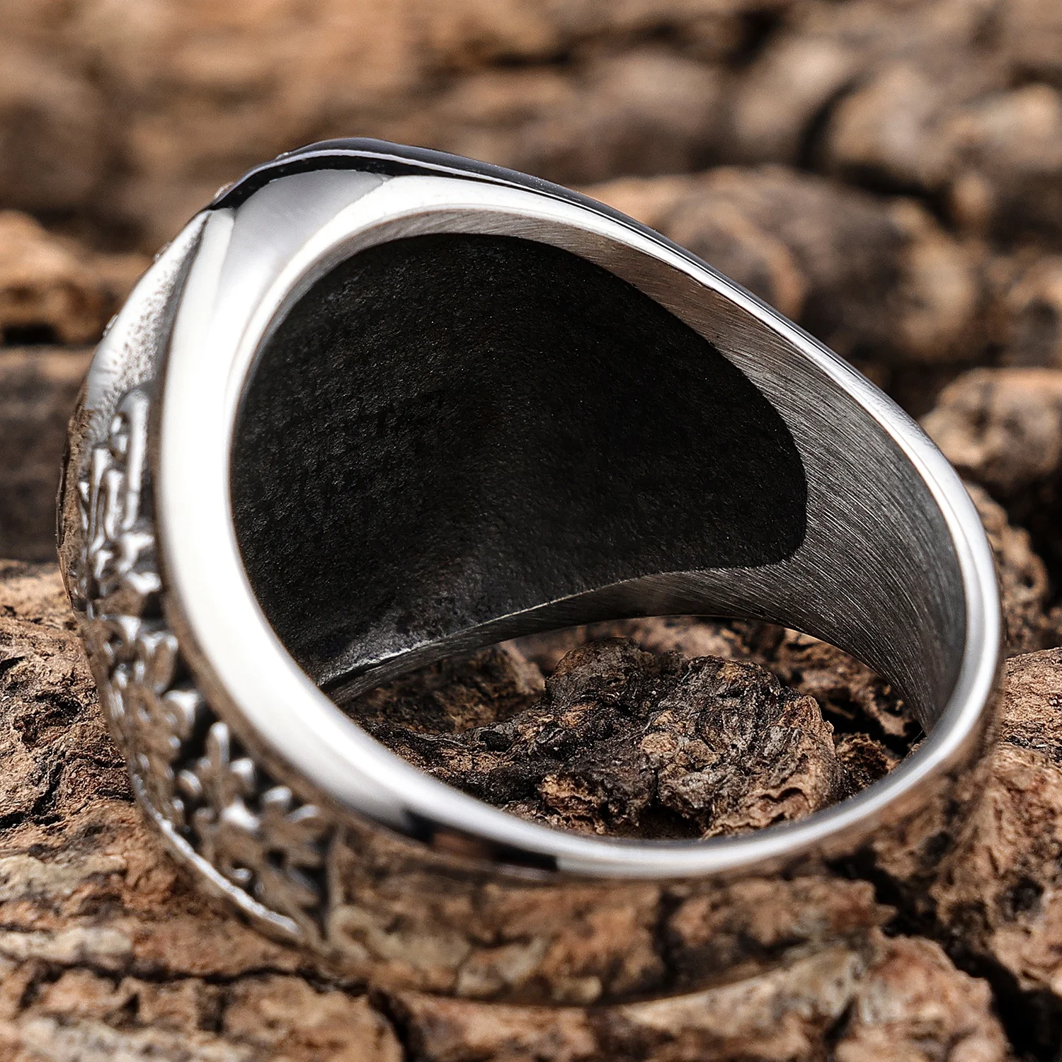 Ready to ship stainless steel gothic style gold crystal Lion Of Judah lion head signet animal rings for men women size 7-15