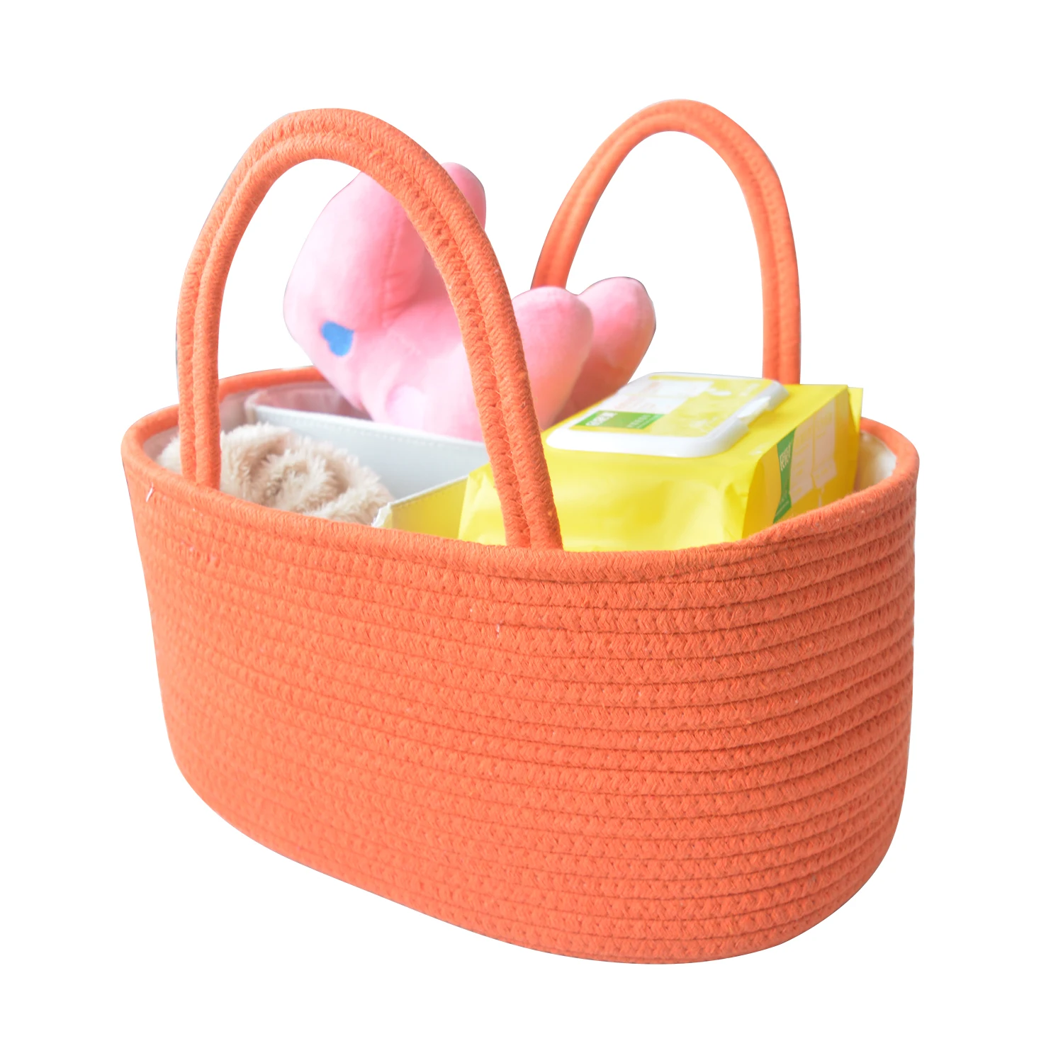Diaper Caddy Organizer for Baby, Cotton Rope Diaper Basket Caddy for Storage, Baby Shower Gifts for Newborn
