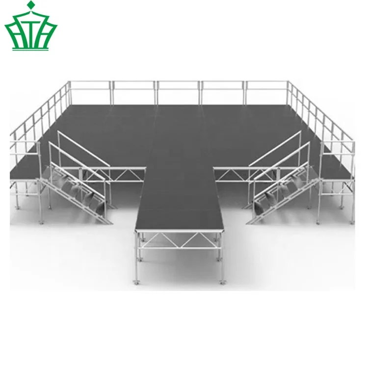 Wooden Stage Portable Podium Outdoor Adjustable Performance Stage