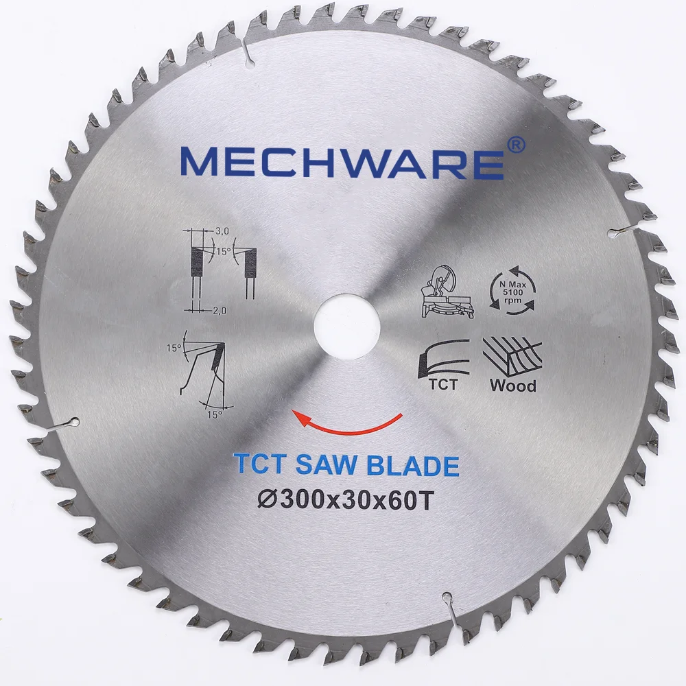 MECHWARE TCT Saw Blade Rip Saw Blade for Furniture Manufacturing Cutting Tool Crosscut Woodworking Wood Cutter Saw Blade