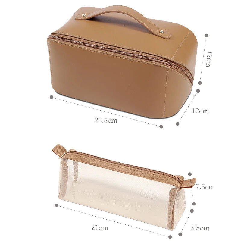 2024 Custom Vegan Leather Ladies Storage Bags For Women Cosmetic Cases waterproof bag