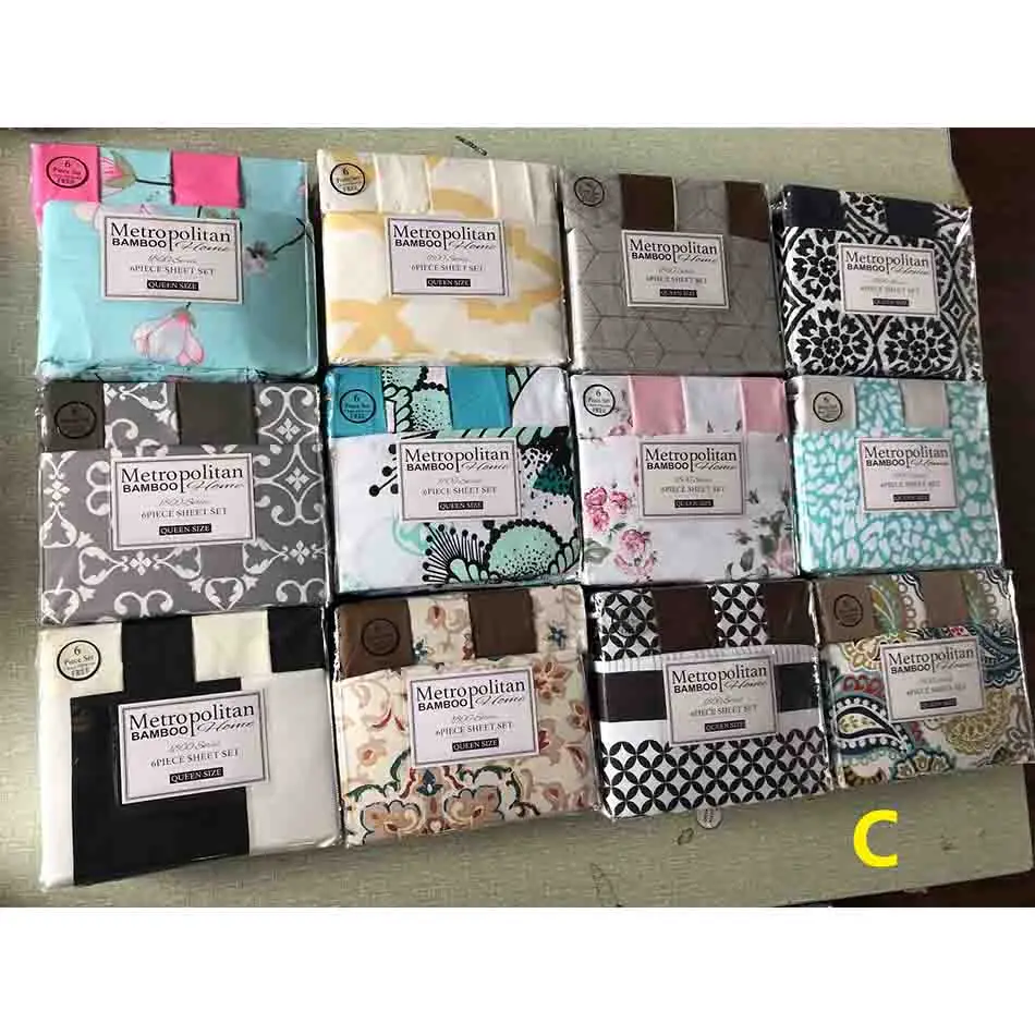 
Print microfiber fabric 100% polyester bedding sheet set 6pcs Good Price and Packing Full size 
