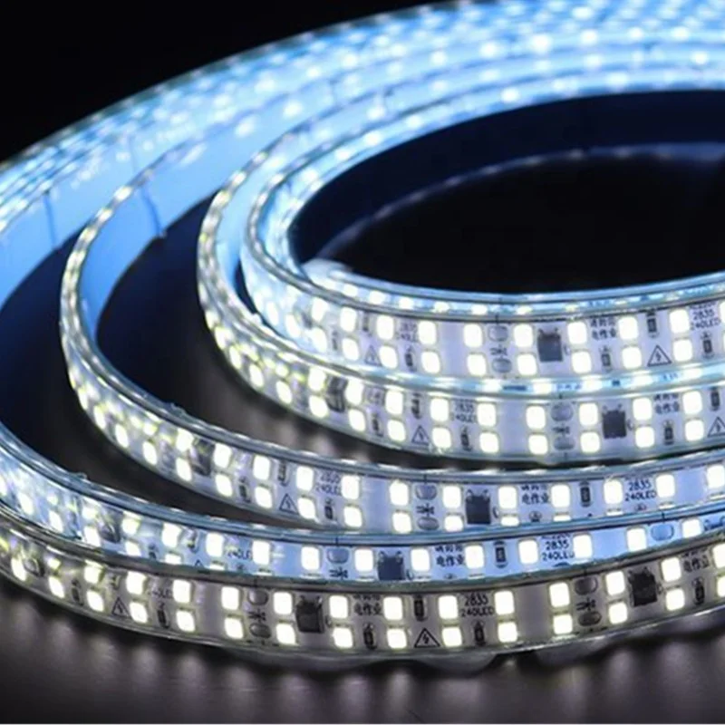 GMYH002 220V Double Row 240LED SMD 2835 12MM Width IP44 waterproof LED Strip Light FOR Outdoor Indoor Use