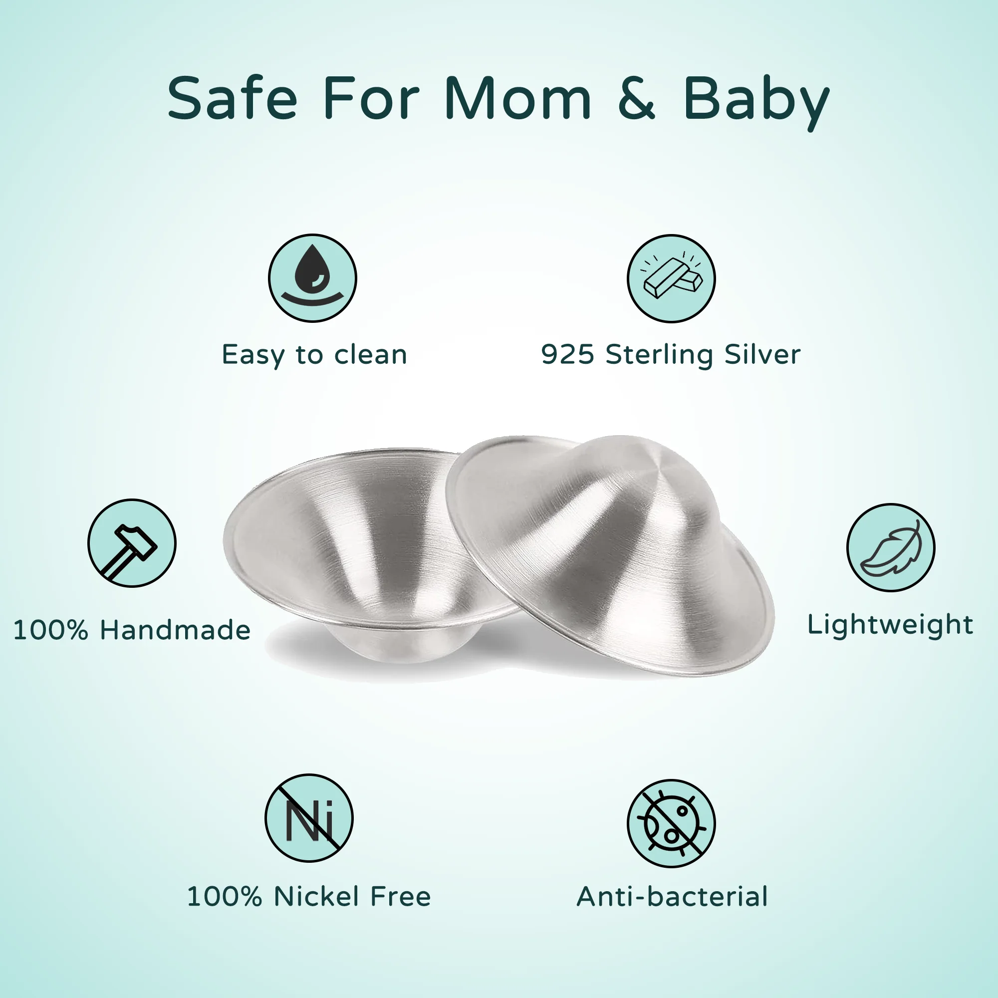 Customized 999 Nursing Silver Cups Newborn Best Gifts Essentials Reusable Breastfeeding Accessories Baby Nipple Shield