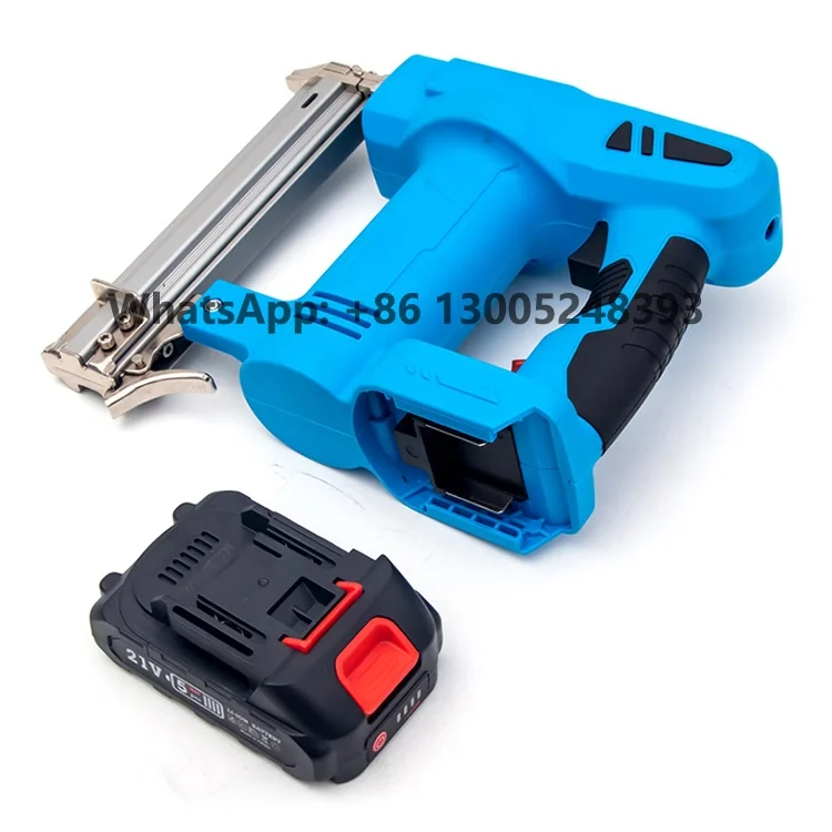 21V Brushless Electric Staple Gun Cordless Brad Shooting Nail Guns Nailing Machine Portable Framing Nailer Woodworking Tools
