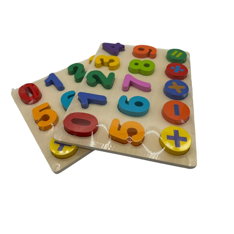Wooden board alphabet number kids Montessori 3D learning puzzle early educational activity boards toys for child boys and girls
