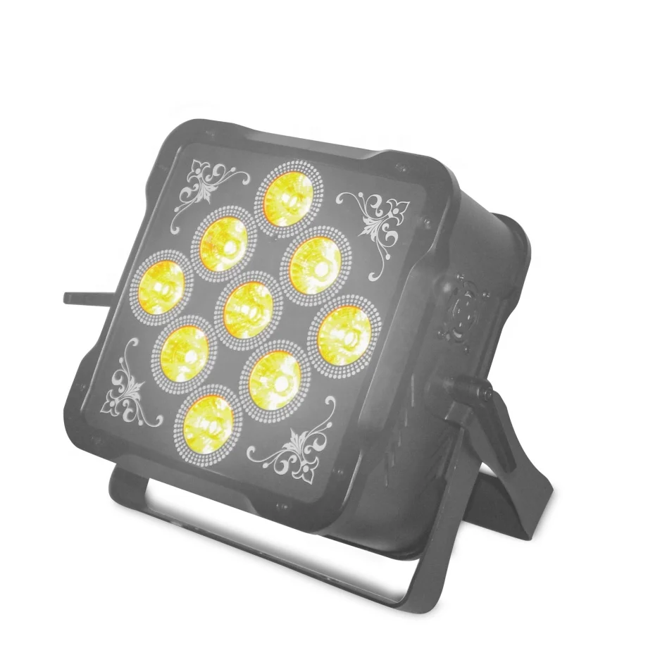 9x18 Вт led flat par RGBAW + UV 6 в 1 dmx беспроводной дистанционный Аккумулятор uplights для