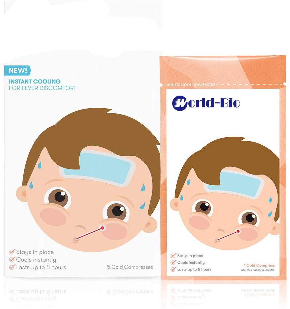 2023 Best Selling Baby Adult Fever Cooling Pads Plaster Fast Antipyretic Fever Reducing Gel medical Patch