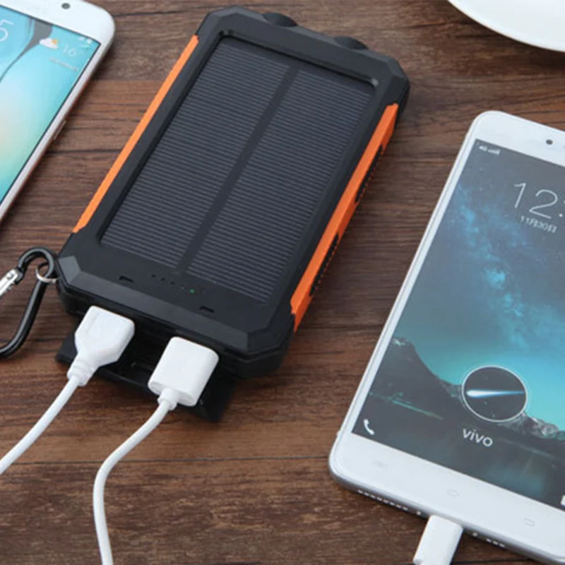 Solar Charger Power Bank 20000Mah Portable Pd 18W Usb C Phone Charger Qc 3.0 External Battery Pack For Mobile Laptop