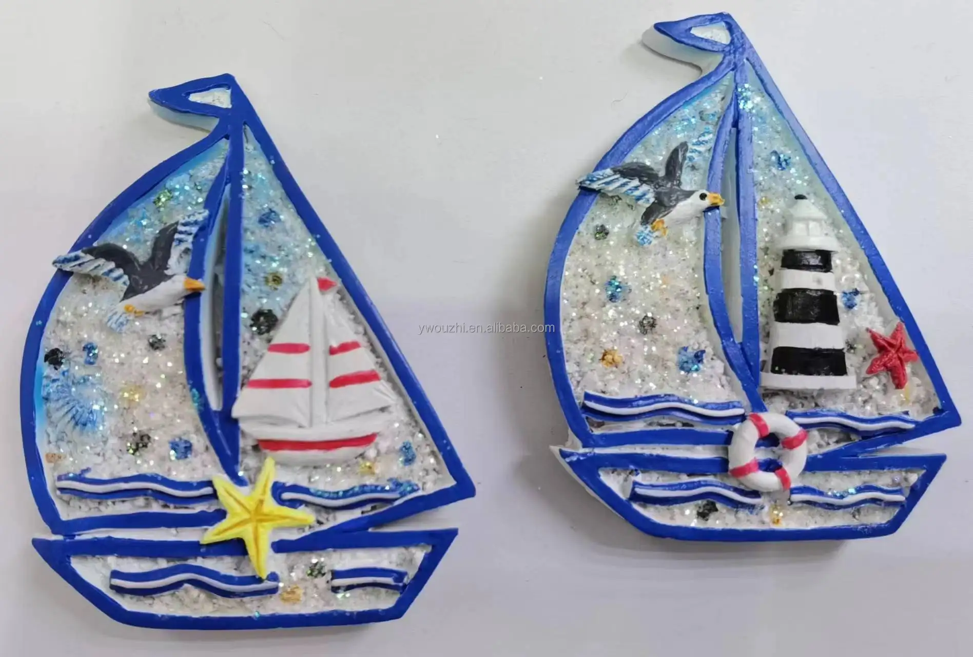 Wholesale Customized Resin Seaside Scenery Souvenirs Refrigerator Magnets