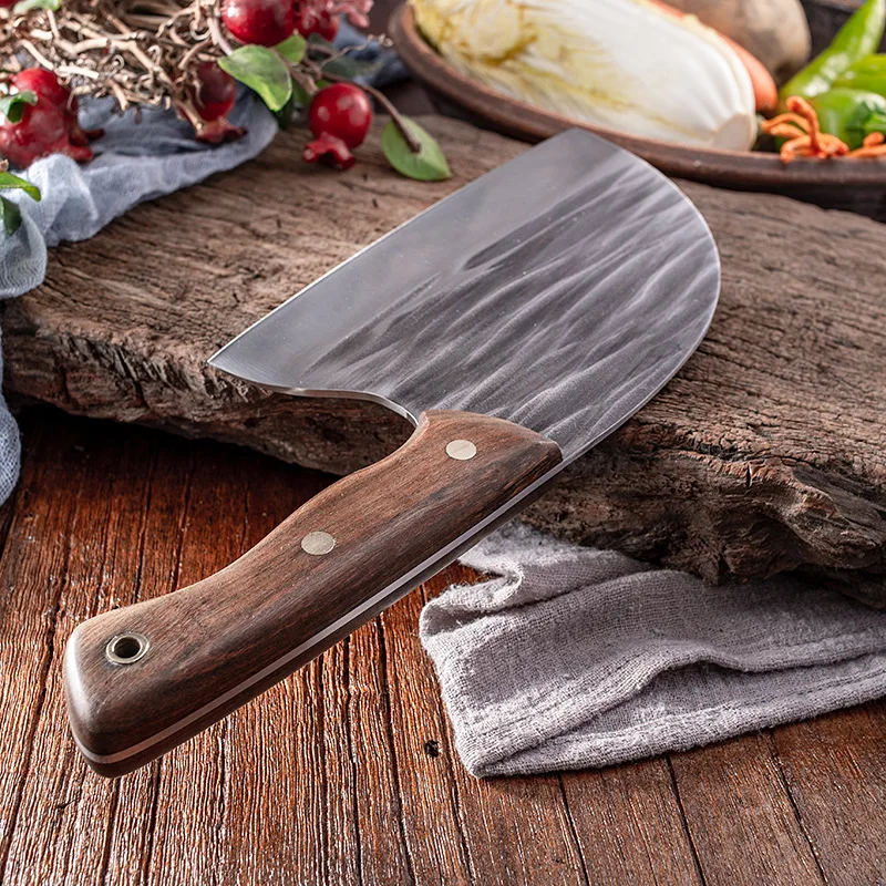 Handmade Forged Chinese Cleaver Chef Butcher Knives 5CR15MOV Sharp Vegetable Slicing Knife