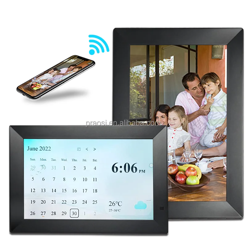 Лидер продаж, цифровая фоторамка 10 дюймов с поддержкой Wi-Fi и облачного приложения