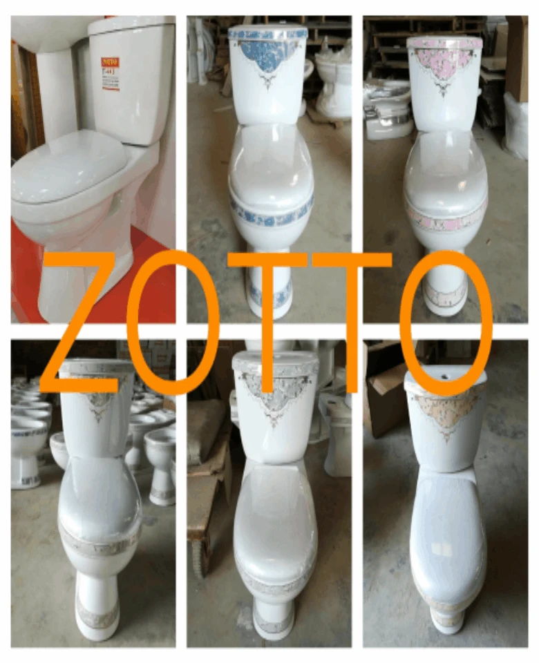 Hot Item Middle East /Africa P-trap S-trap Floor Mounted Bathroom Ceramic Washdown Two Piece Toilet