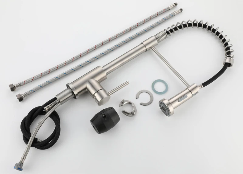 Cheap Pull Out Sprayer Spring Kitchen Mixer Pull Down Stainless Steel Kitchen Faucet