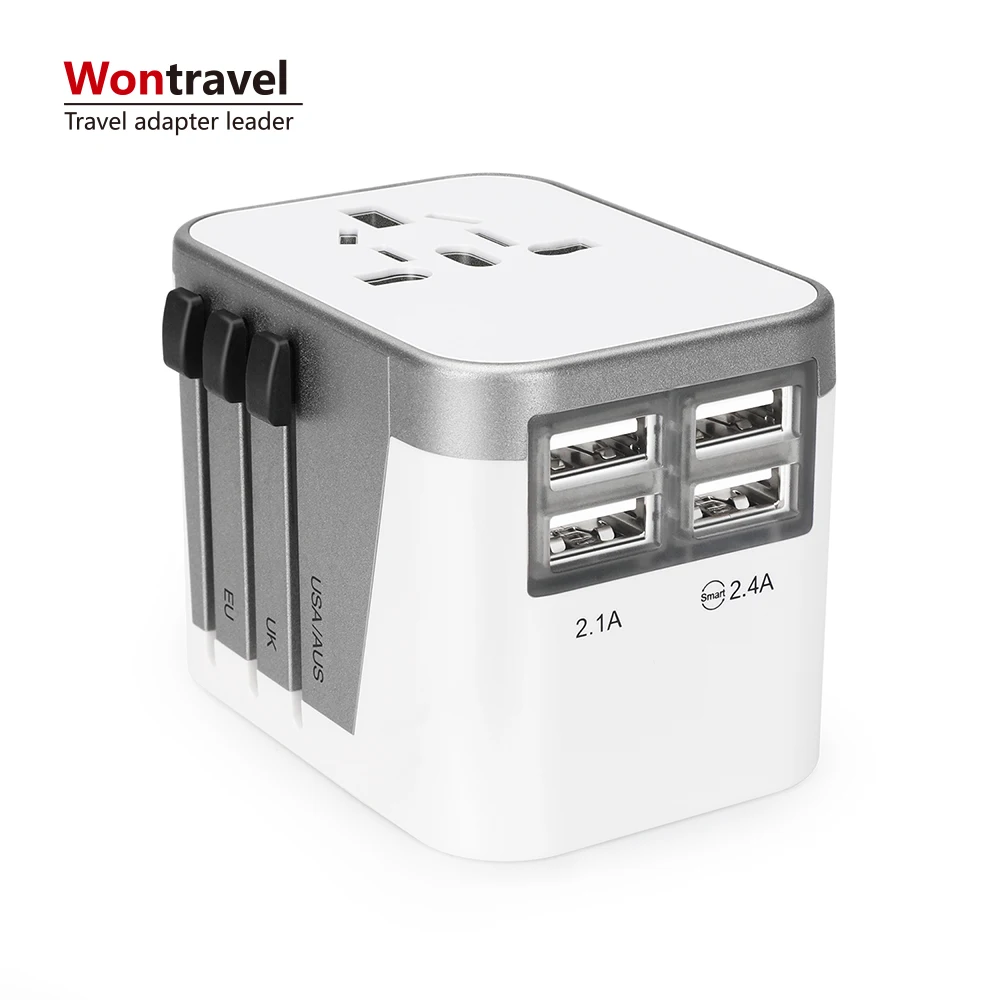  Универсальный дорожный адаптер Wotravel Международный зарядный USB-адаптер зарядное устройство с несколькими USB-портами умное по всему