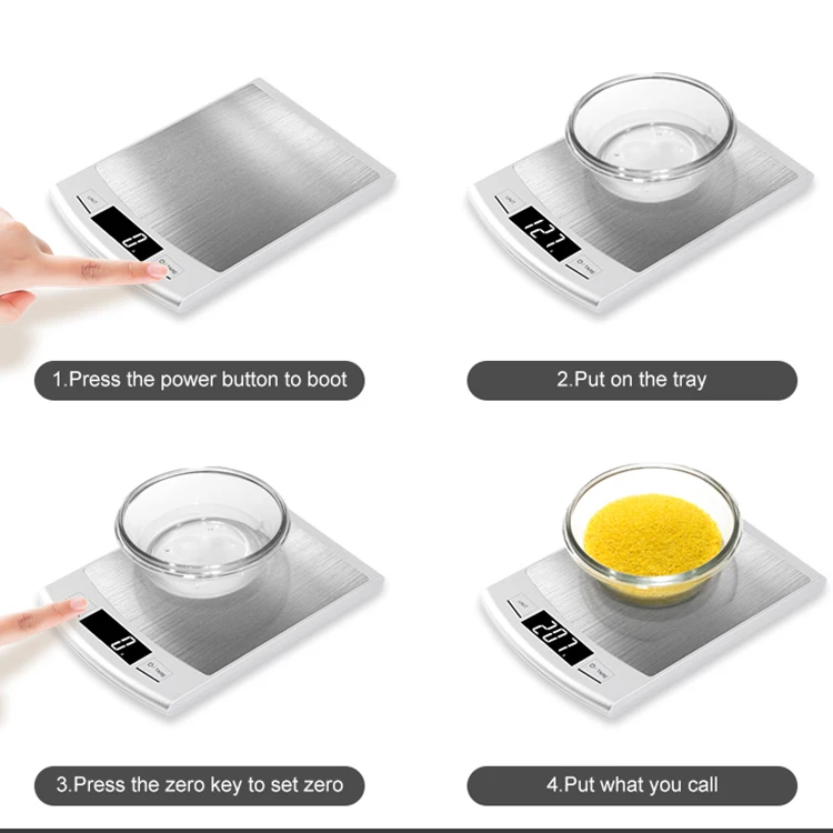 Low Battery And Overload Indicator Accuweight Digit Kitchen Scale Smart Kitchen Scale Kitchen Weight Scale