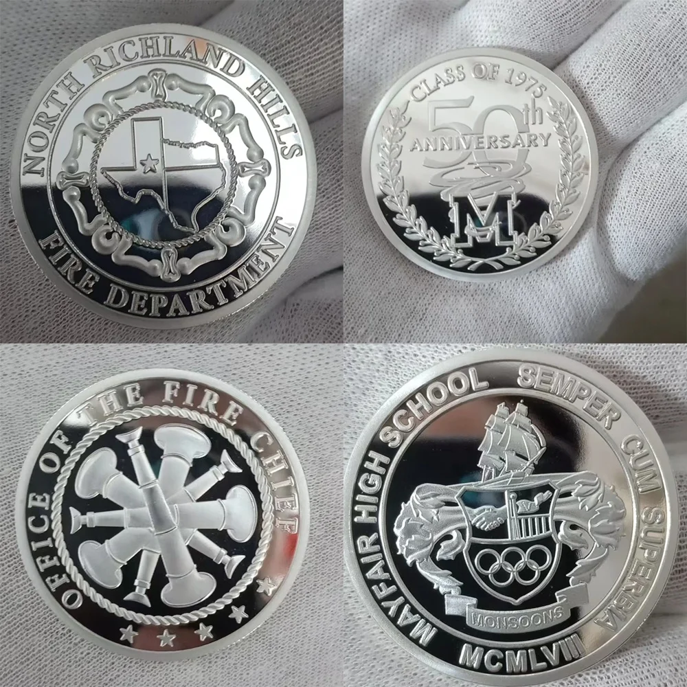 999 fine silver Customized with Your Logo Anniversary Silver Coin