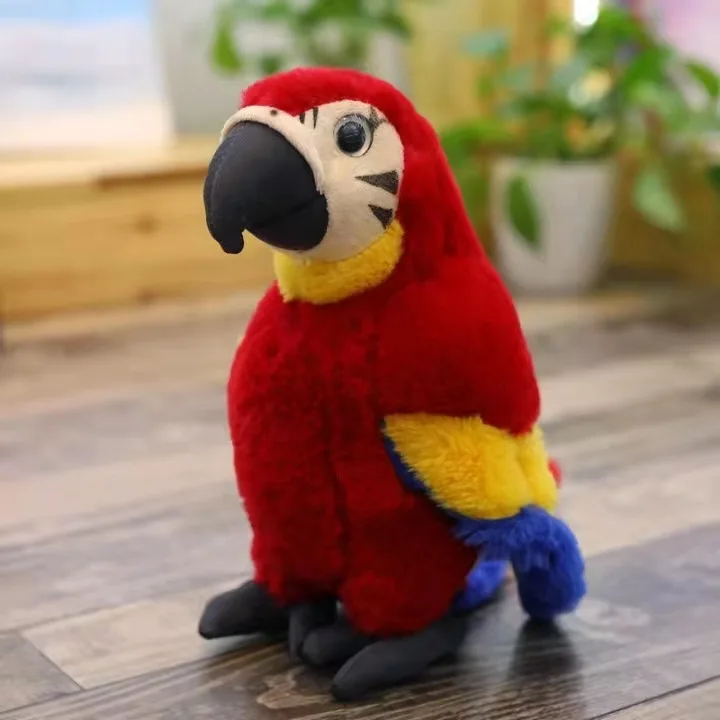 Toys New Design for the Real Parrot Electric bird parrot plush toys children student dolls ornaments cute cloth doll gift girls