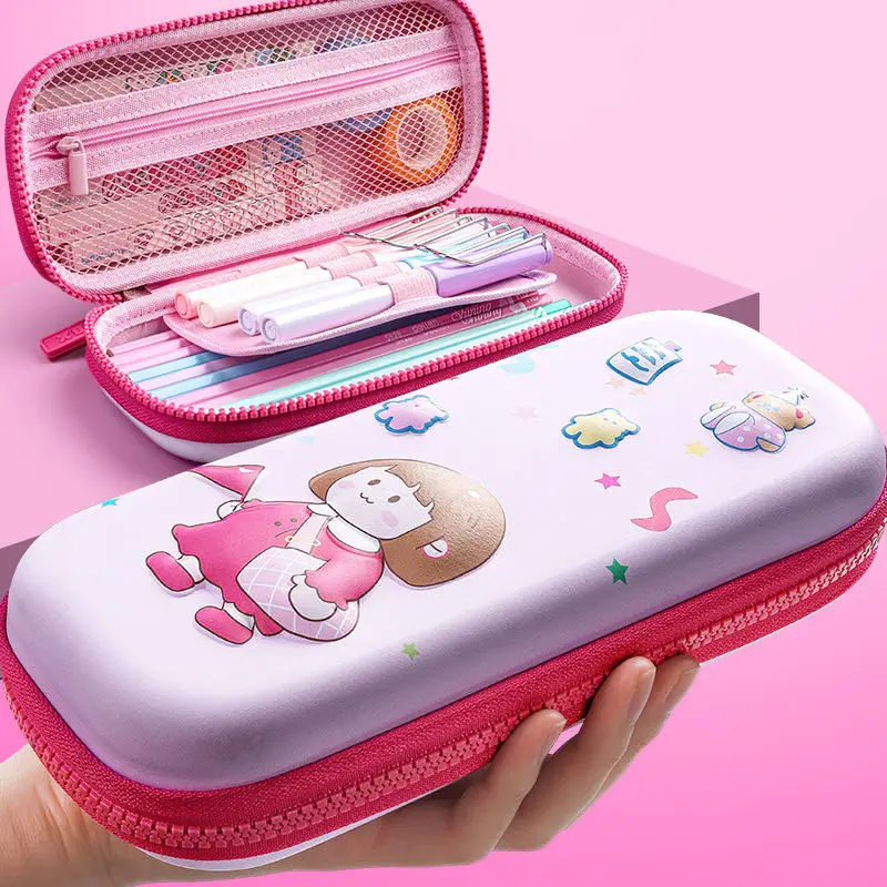Wholesale new fashion PVC multi-functional cute large capacity 3d pencil case for children
