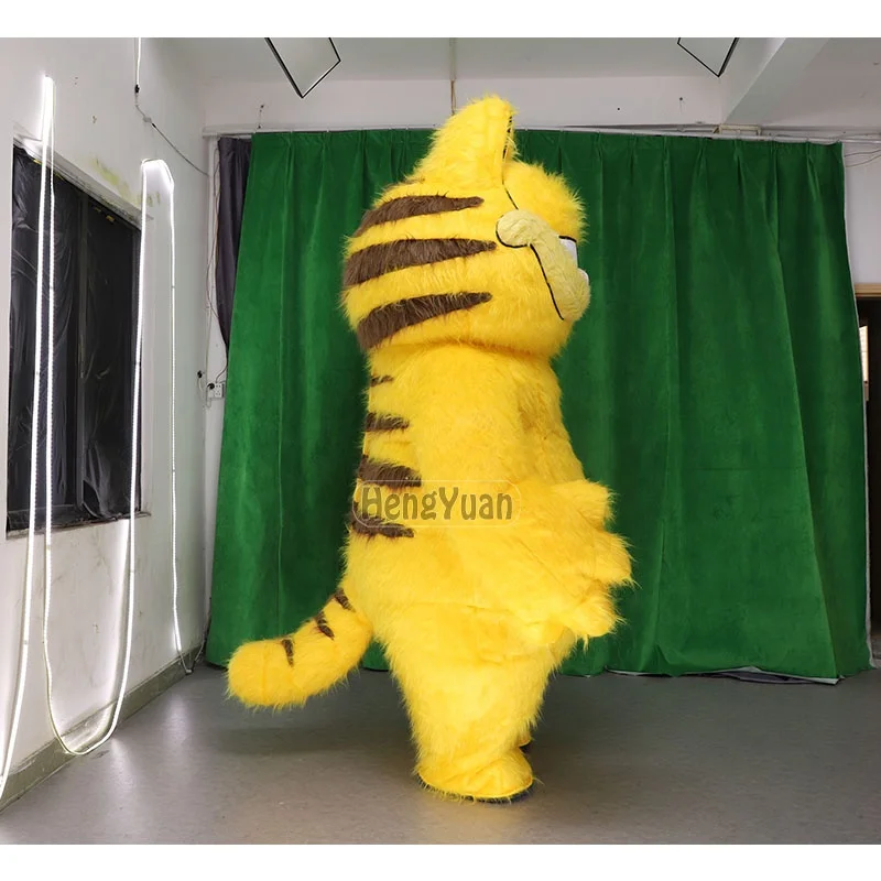 Commercial Performance Suits Inflatable Garfield Mascot Costumes for Adults Party Dresses Plush Animal Walking Clothing