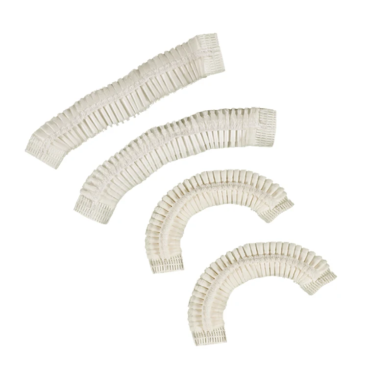 Customized 100% compostable Biodegradable Eco Friendly Waterproof Transparent Disposable shower Hair Cover For Hotel Travel