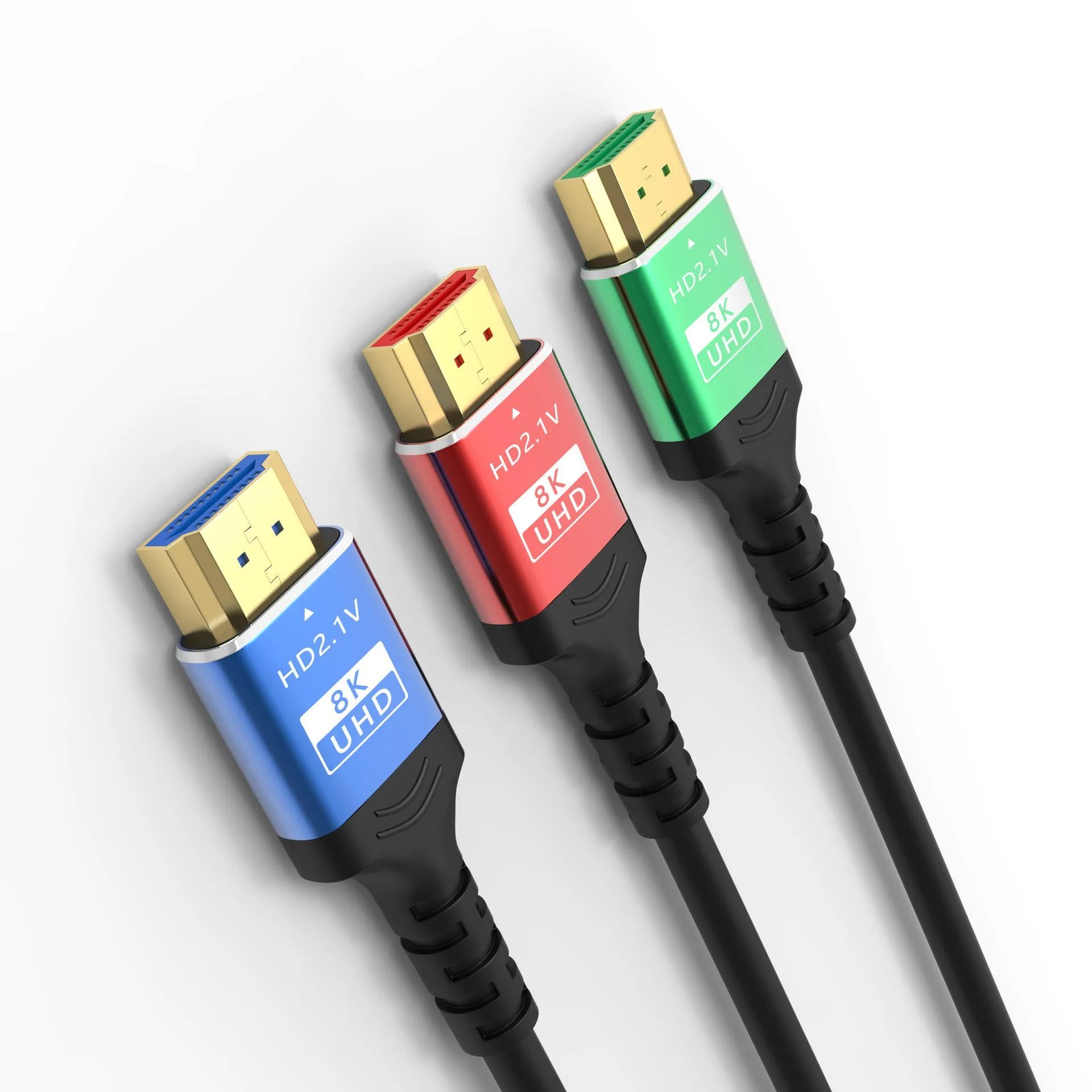 China 2.1V 8K HDMI High speed audio video transmission cable Male-Male 8.0Mm Gold-Plated 4K120HZ 8K60HZ 7680x4320