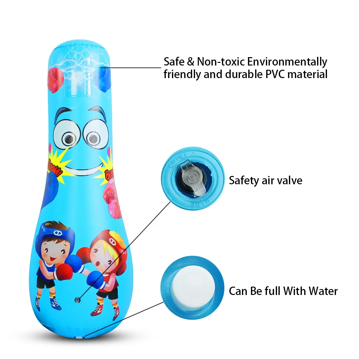 2023 new style kids sanding inflatable boxing man punching bags for sale