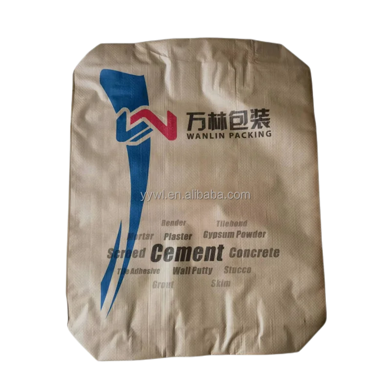 Hot sale 20kg 25kg 40kg 50kg Wpp portland cement bag pp package manufacturer
