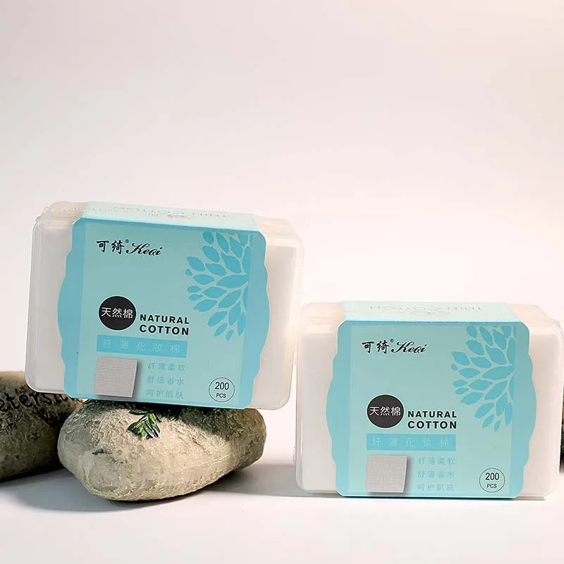 Amazon Wholesale Cardboard PP Box Multifunction Natural Cotton 200 pcs Thin Cotton Pads For Women