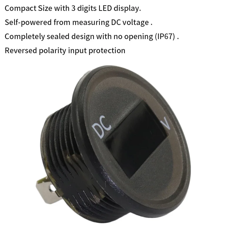 DC12V-24V Цифровой вольтметр светодиодная Автомобильная Приборная панель автомобиля цифровой вольтметр