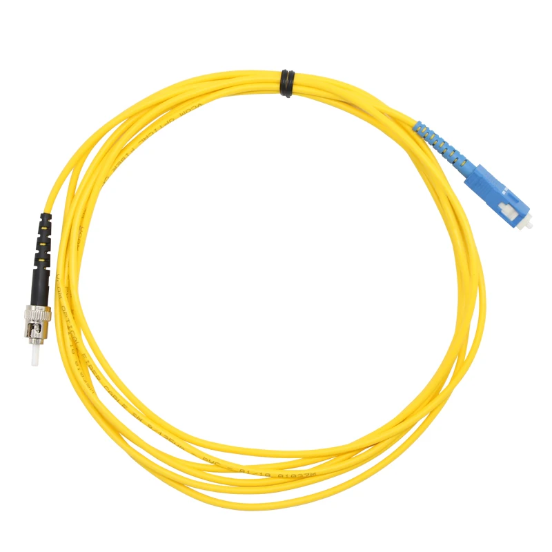 VCOM 3 Meters ST to SC Fiber Optic Patch Cord Duplex Single Mode Optical Network Cable with ST-SC Connector