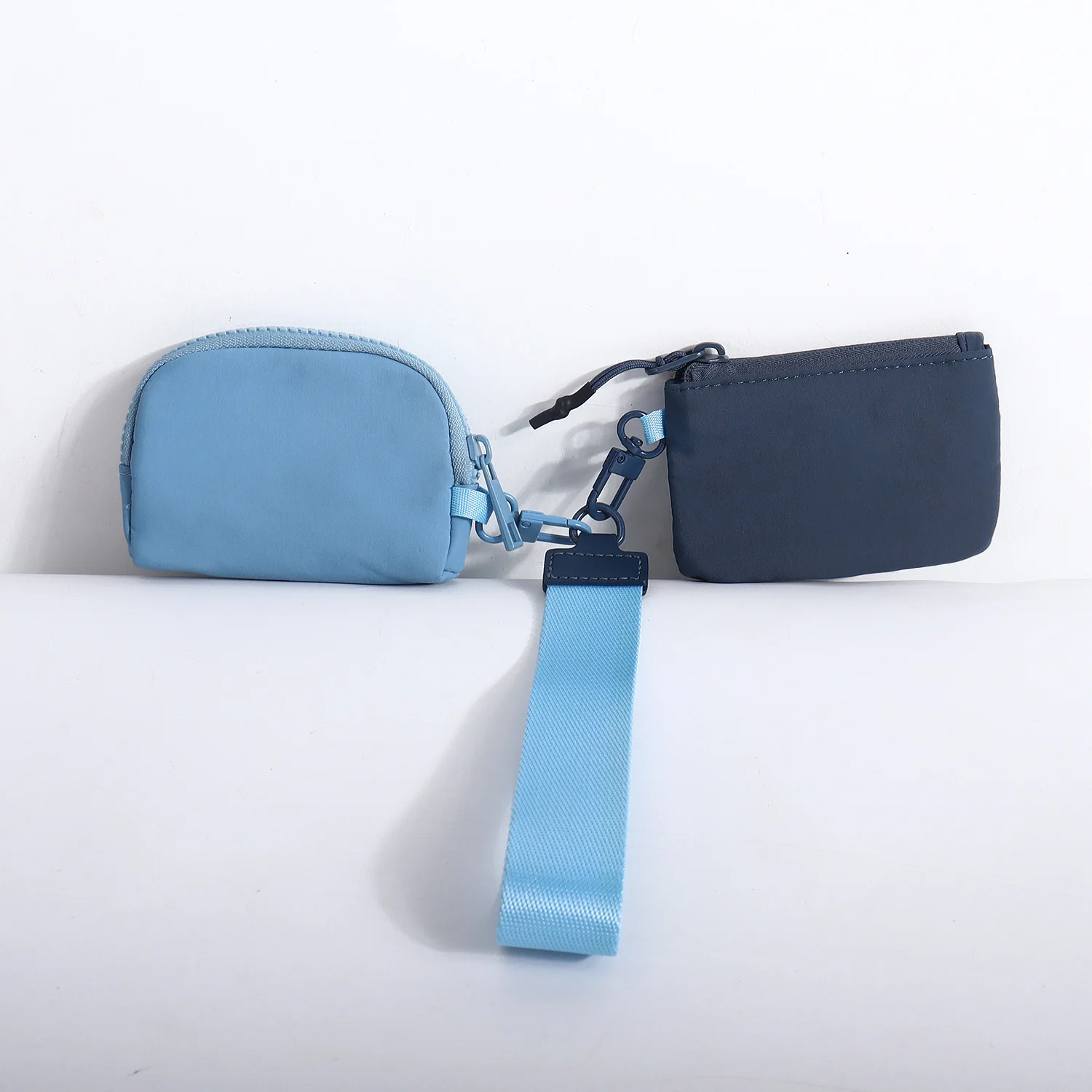 Waterproof Portable Wristlet Wallet Keychain Cute Mini Small Purse Dual Pouch Change Purse Card Holder Coin Purse Men Wrist Bag