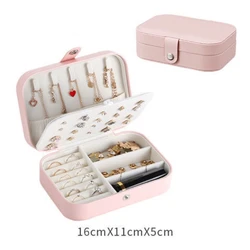 Wholesale Custom LOGO Doubles Layer Luxury PU Jewelry Box For Necklace Bracelet Ring Earring High Quality