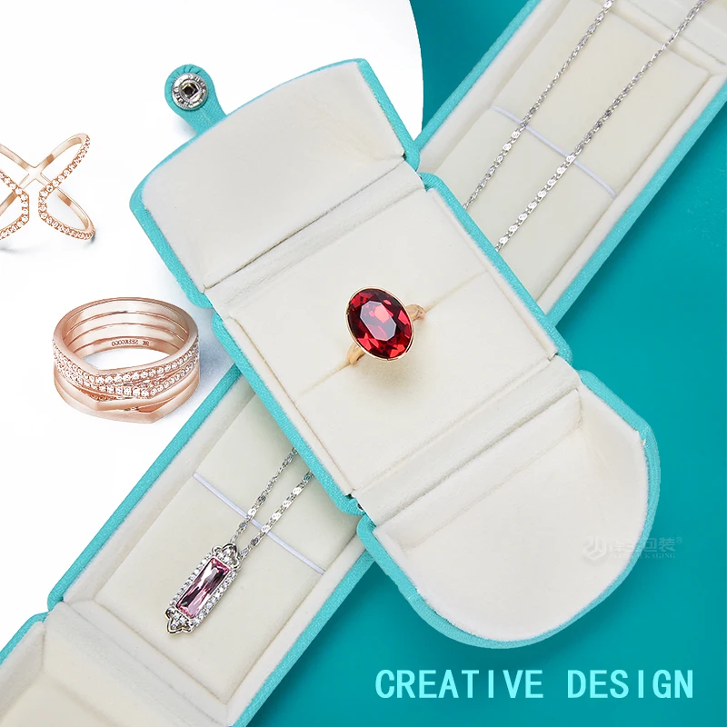 ZEBO custom pu  jewelry box luxury gift necklace earring ring  shell box leather  jewelry box packaging  wth logo