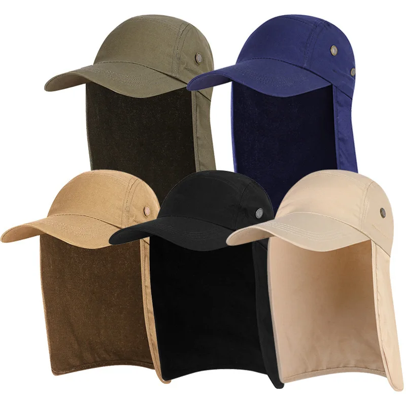 New Design UV Protection UPF 50  Sun Hat for Men,Safari Hiking Hat Cap with Neck Flap Cover,Summer Fishermen Hat