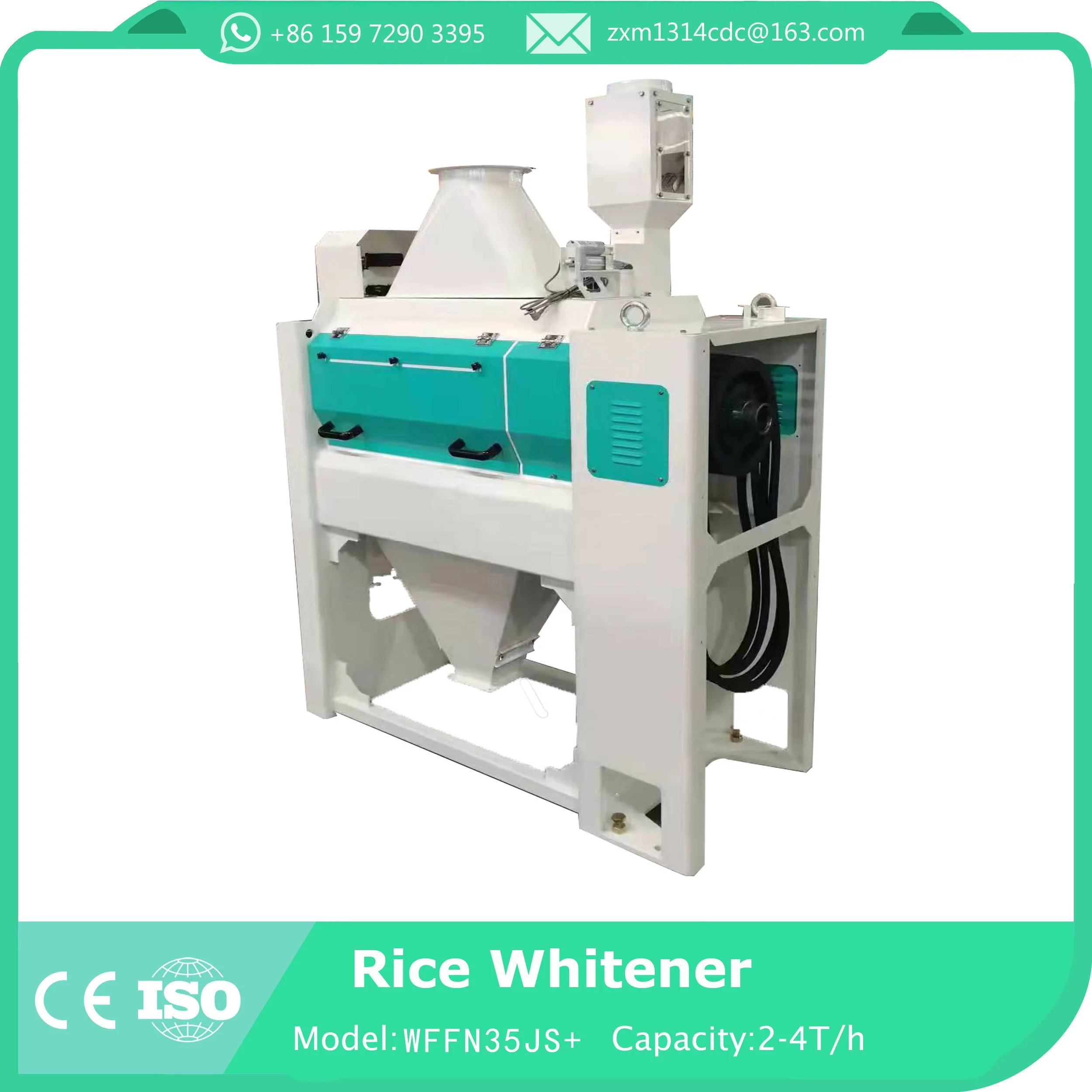 Wufeng 2022 newest Jet Air Horizontal Parboiled Rice whitening machine Air-Blowing Rice Whitener