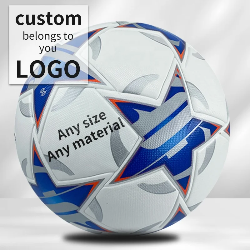 custom high Quality Size 5 PU Thermal bonding Soccer Balls professional football ball size 5 for match