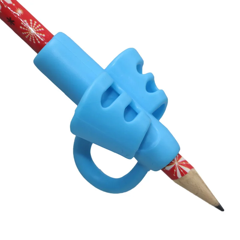 Mix Color Soft Silica Pencil Grasp Three Finger Gel Pen Grips Children Writing Training Pens Holding for Kids Gifts