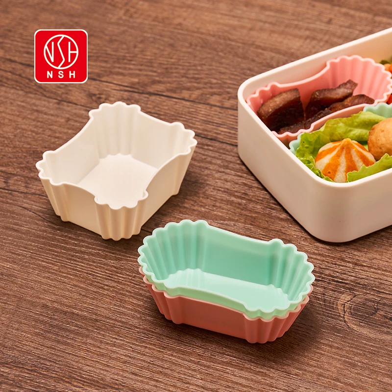 NSH 6134 Japanese bento food dividing dish separator cup bento box in the dish baking cake mold 3pc